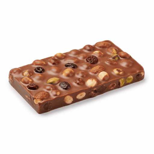 Chocolat au lait aux fruits secs