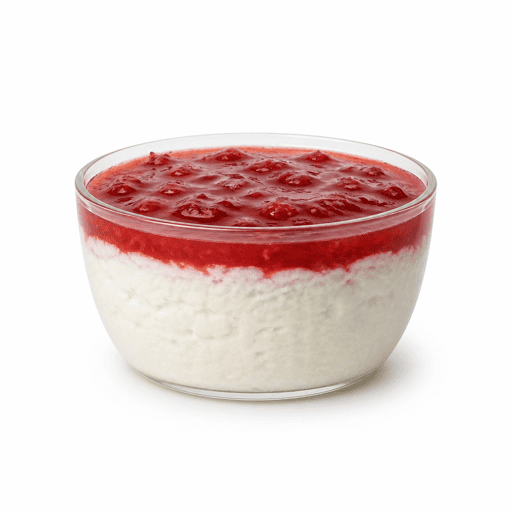 Faisselle au coulis de fruits