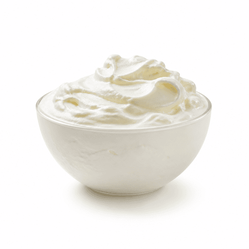 Fromage blanc et crème fouettée