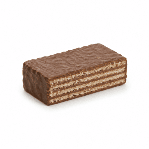 Gaufrette fourrée et/ou enrobée de chocolat