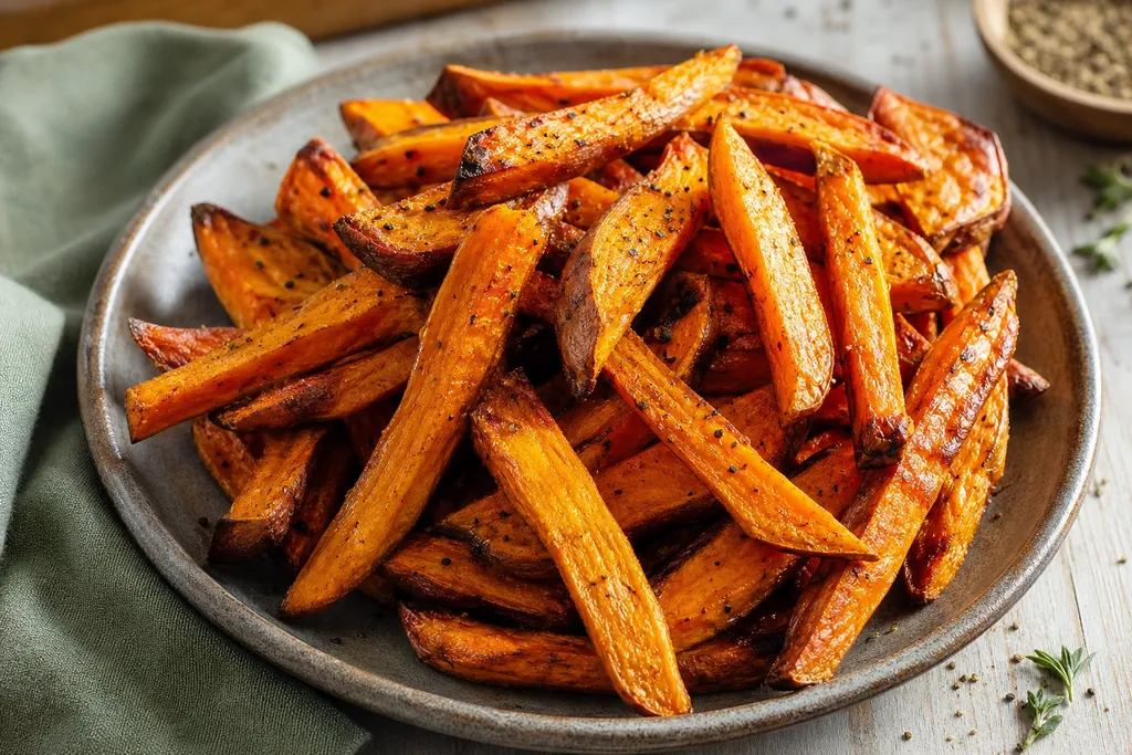 Frites de Patate Douce au Four