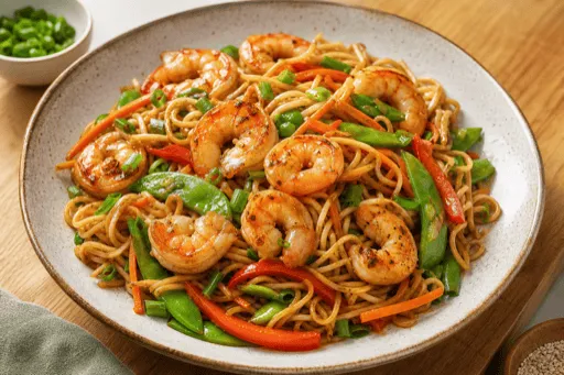 Nouilles Sautées aux Crevettes
