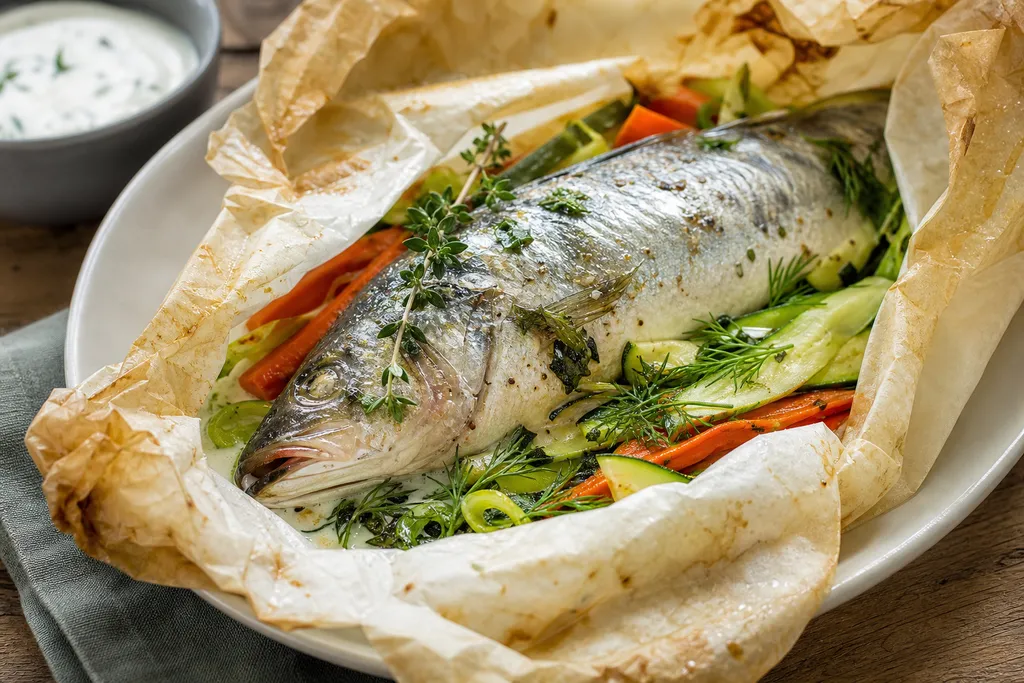 Bar en Papillote au Four