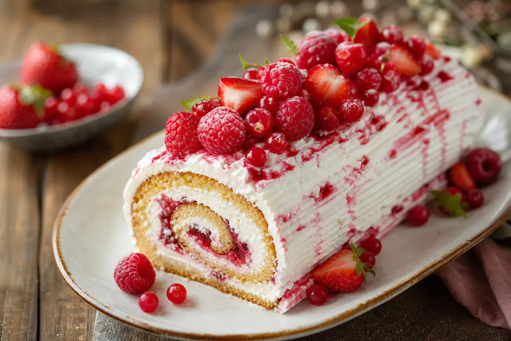 Bûche aux Fruits Rouges