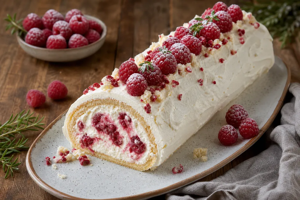 Bûche Mascarpone-Framboise