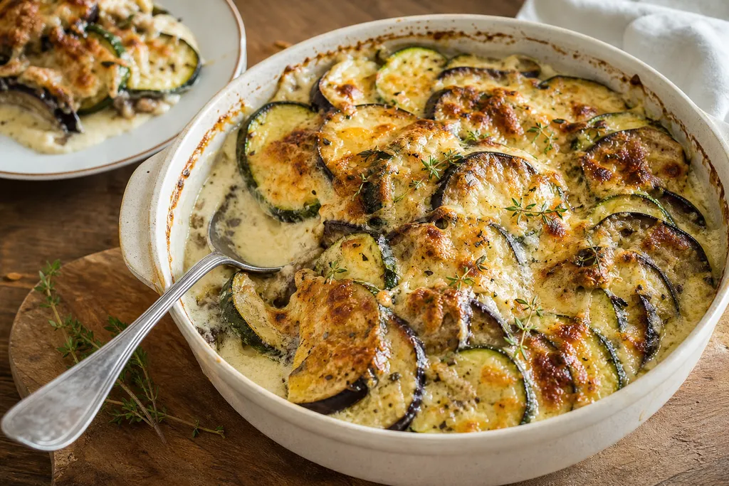 Gratin de Courgettes et Aubergines