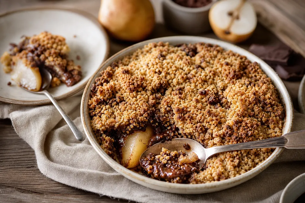Crumble Poire Chocolat