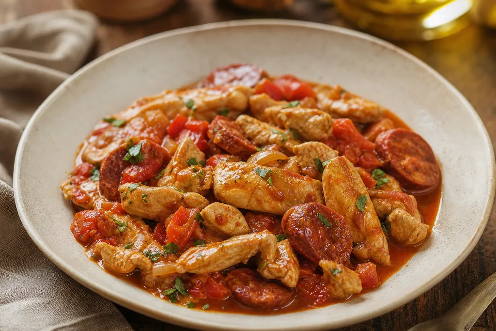 Émincé de Poulet au Chorizo