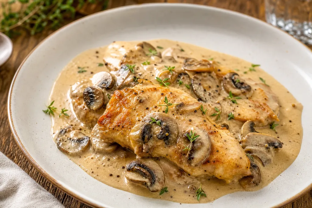 Escalope de Poulet en Sauce