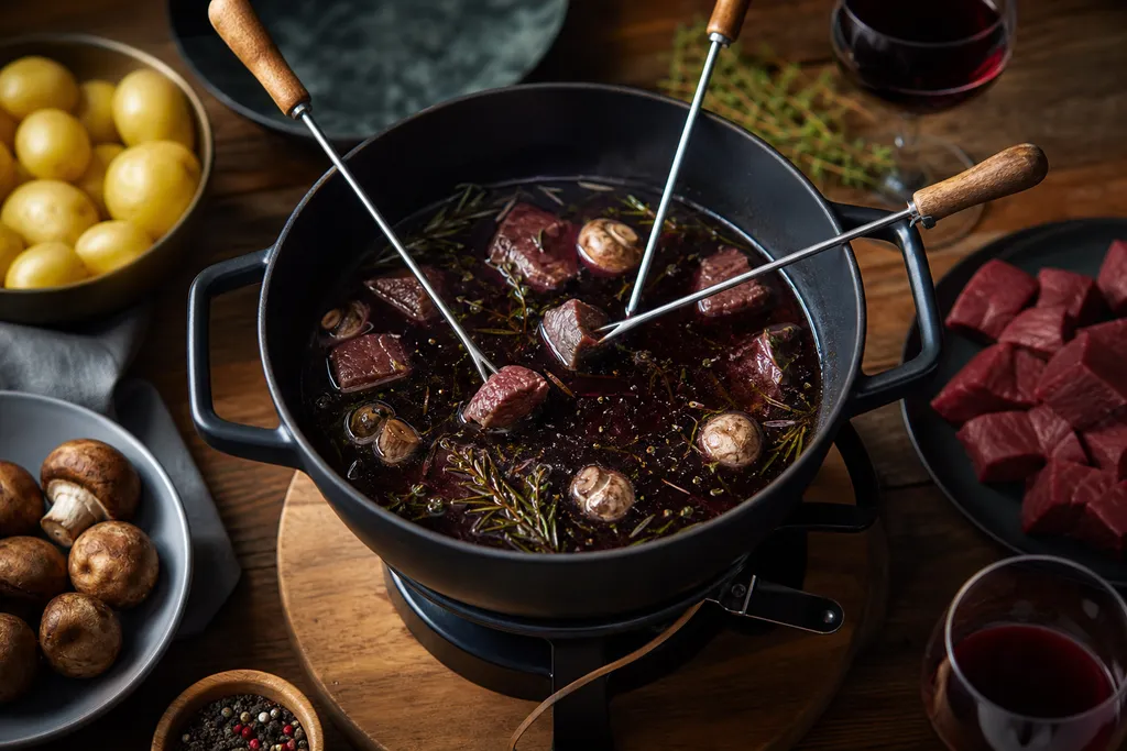 Fondue au Vin Rouge