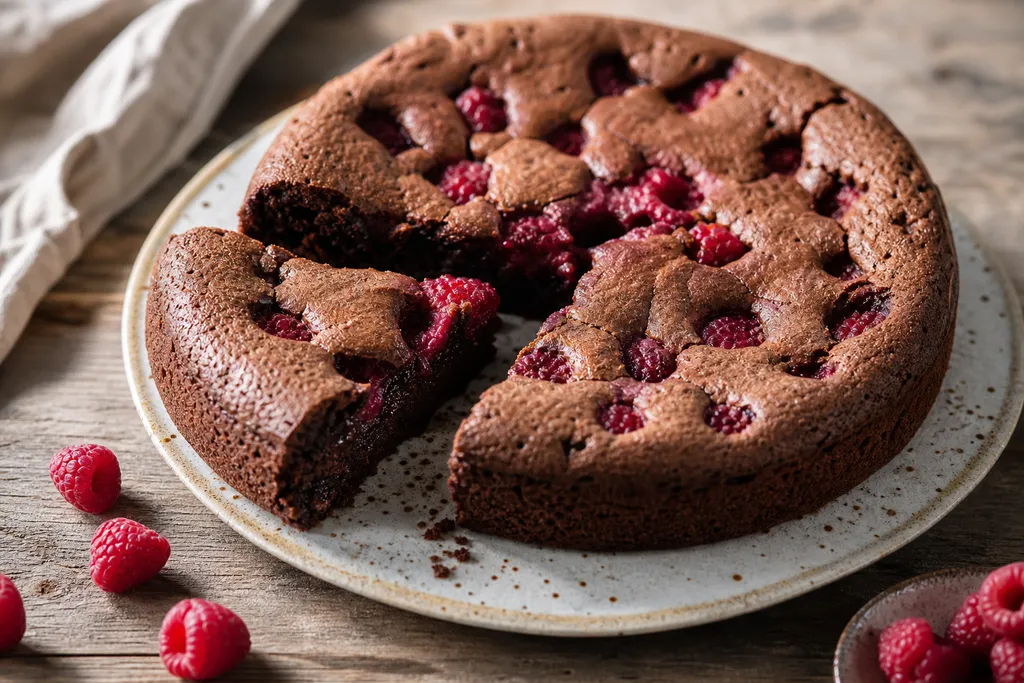 Gâteau au Chocolat et Framboises
