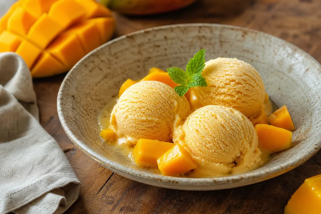 Glace à la Mangue