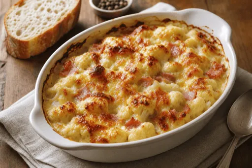 Gratin de Chou-Fleur au Jambon