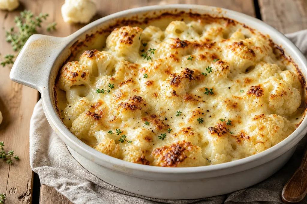 Gratin de Chou-Fleur sans Béchamel