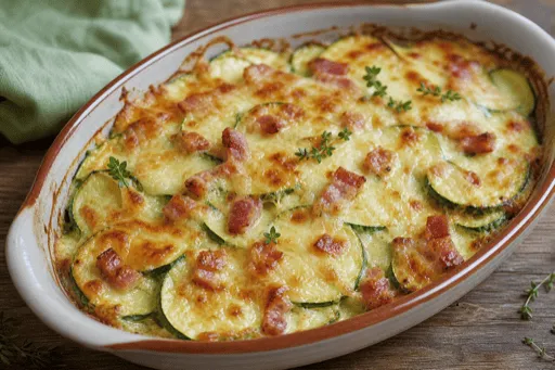 Gratin de Courgettes et Lardons