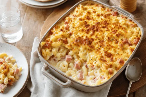 Gratin de Pâtes au Jambon