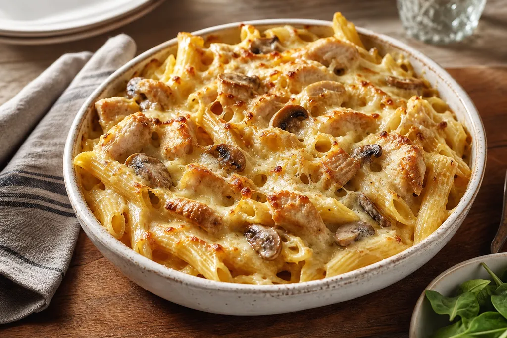 Gratin de Pâtes au Poulet