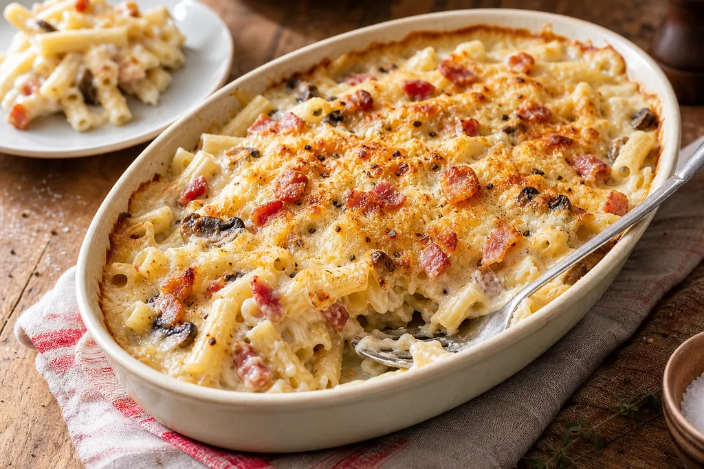 Gratin de Pâtes aux Lardons