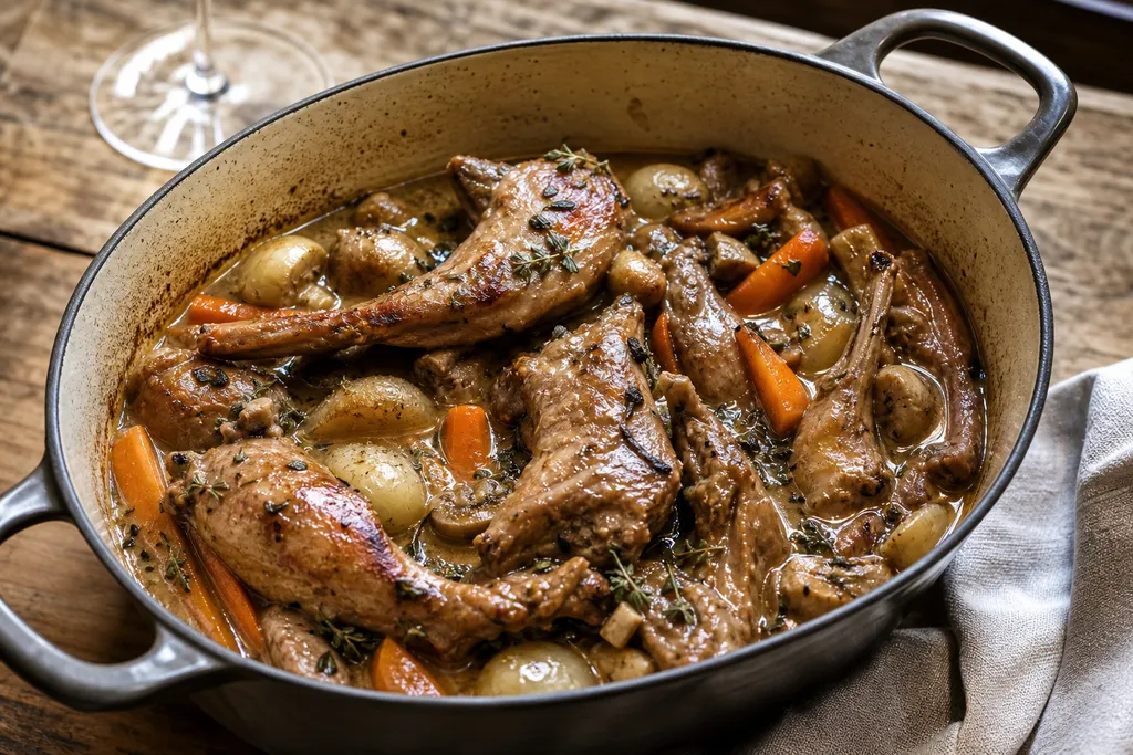 Lapin en Cocotte à la Grand-Mère