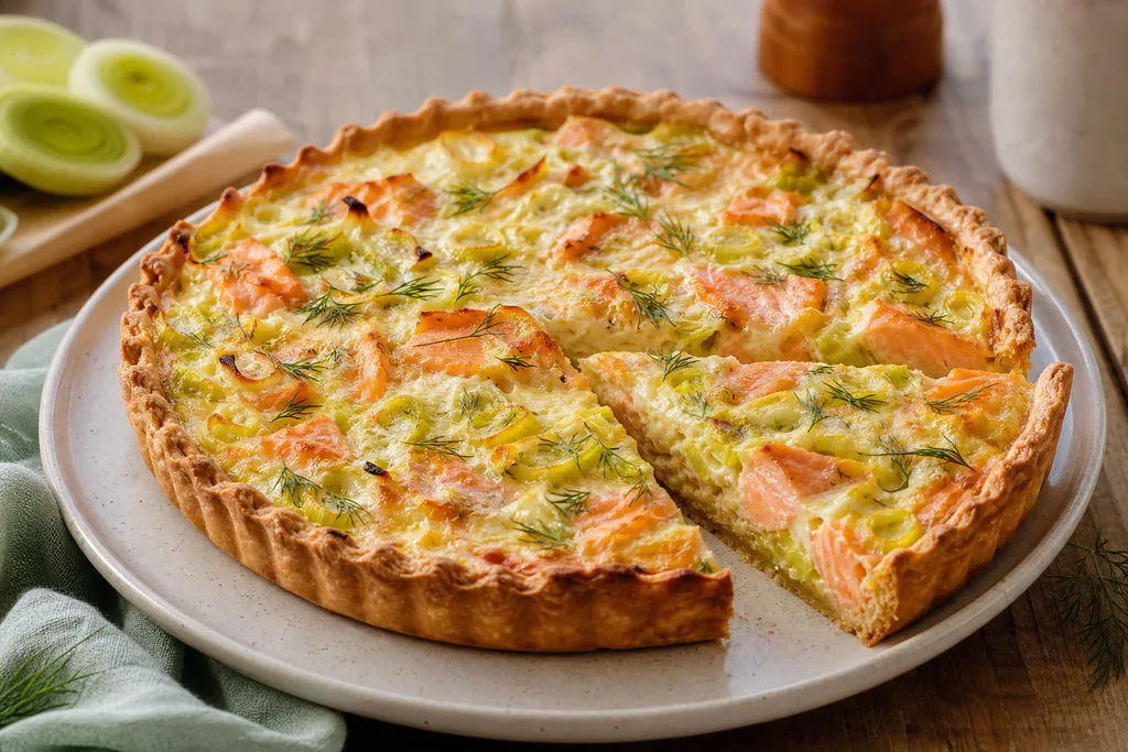 Quiche au Saumon et Poireau