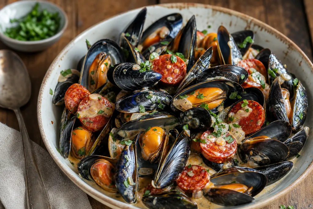 Moules au Chorizo