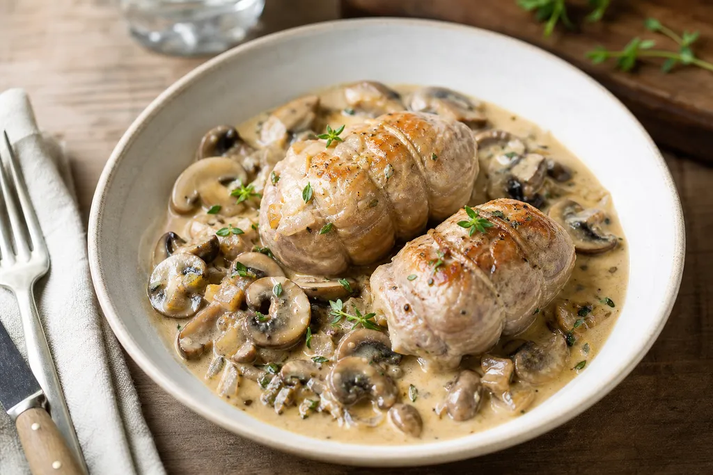 Paupiette de Veau aux Champignons