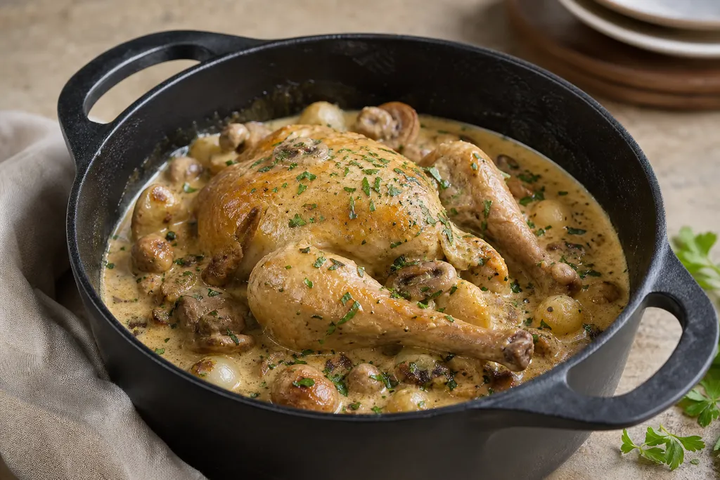 Poularde en Cocotte