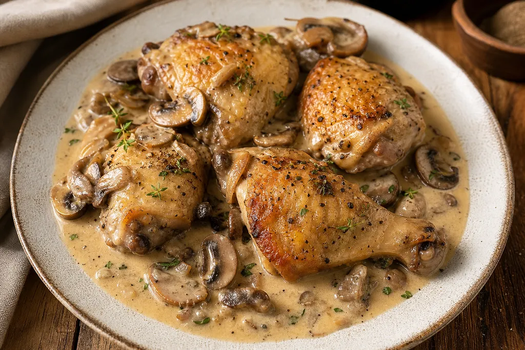 Poulet aux Champignons