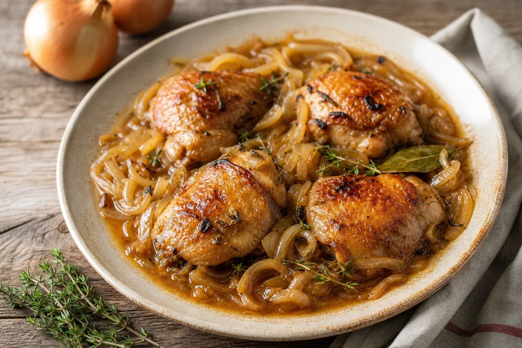 Poulet aux Oignons
