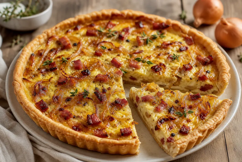 Quiche aux Oignons et Lardons