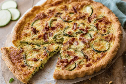 Quiche Courgettes et Lardons