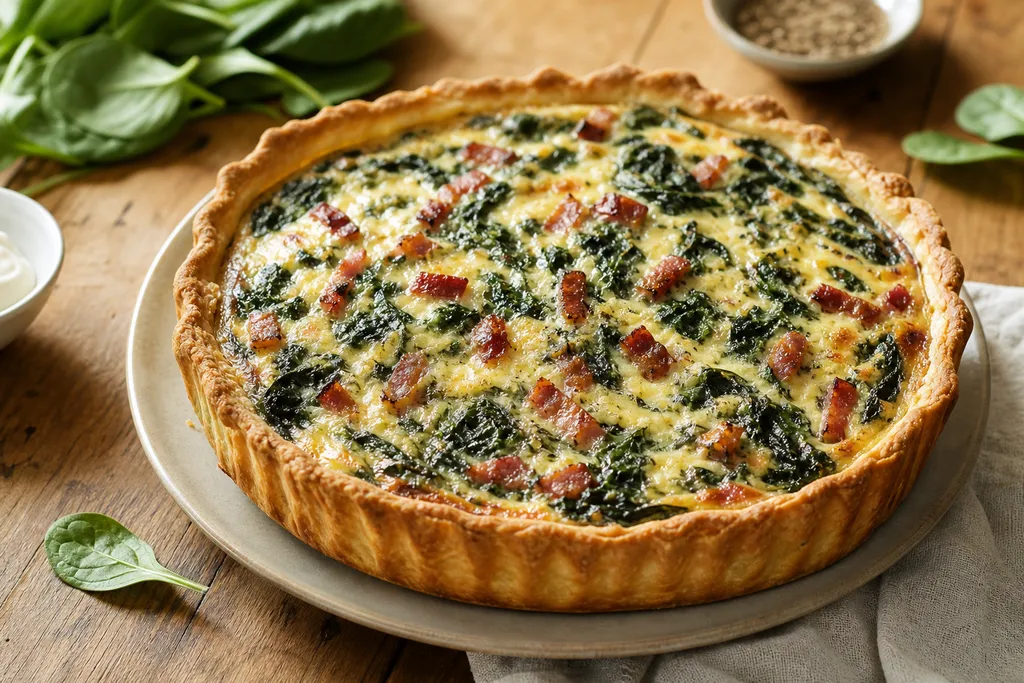 Quiche Épinards Lardons