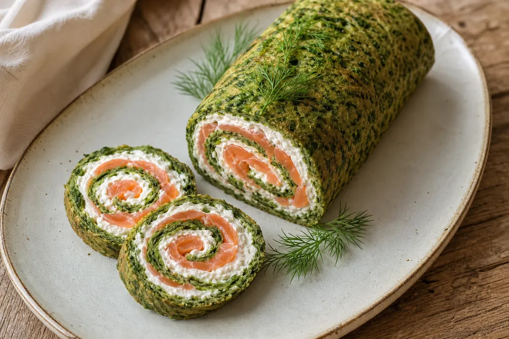Roulé aux Épinards et Saumon