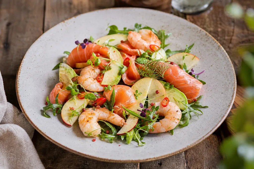 Salade Avocat Crevette Saumon