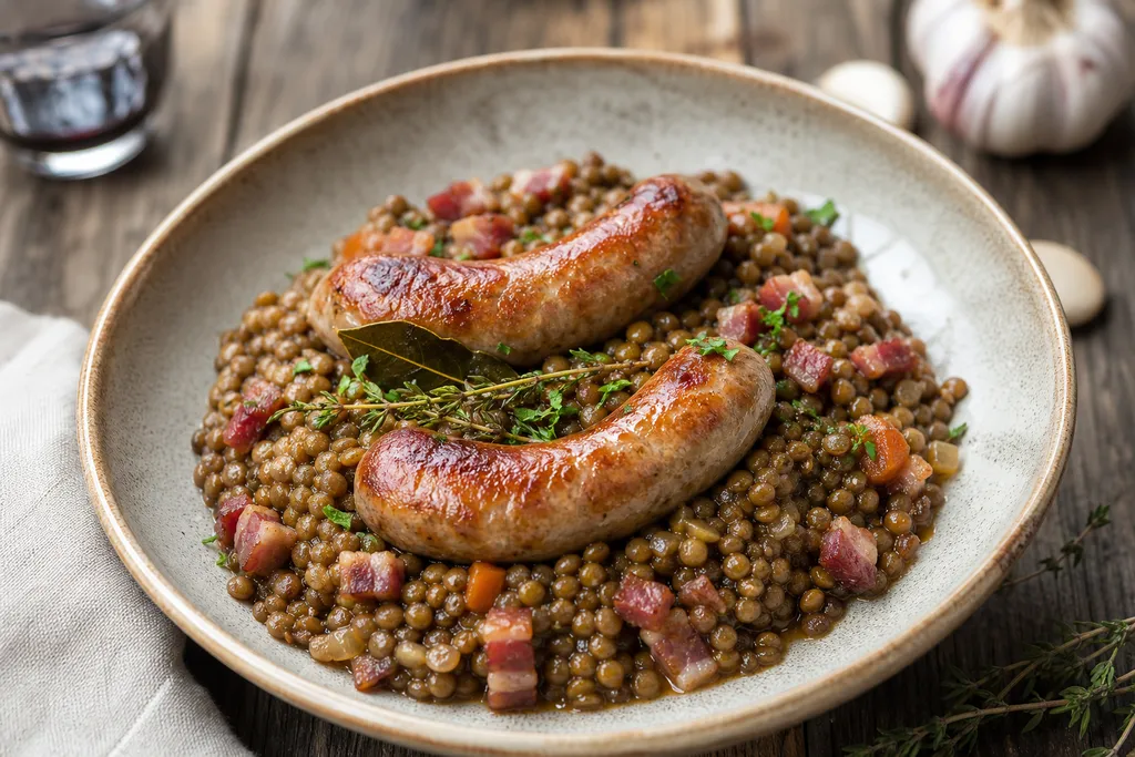 Saucisses aux Lentilles