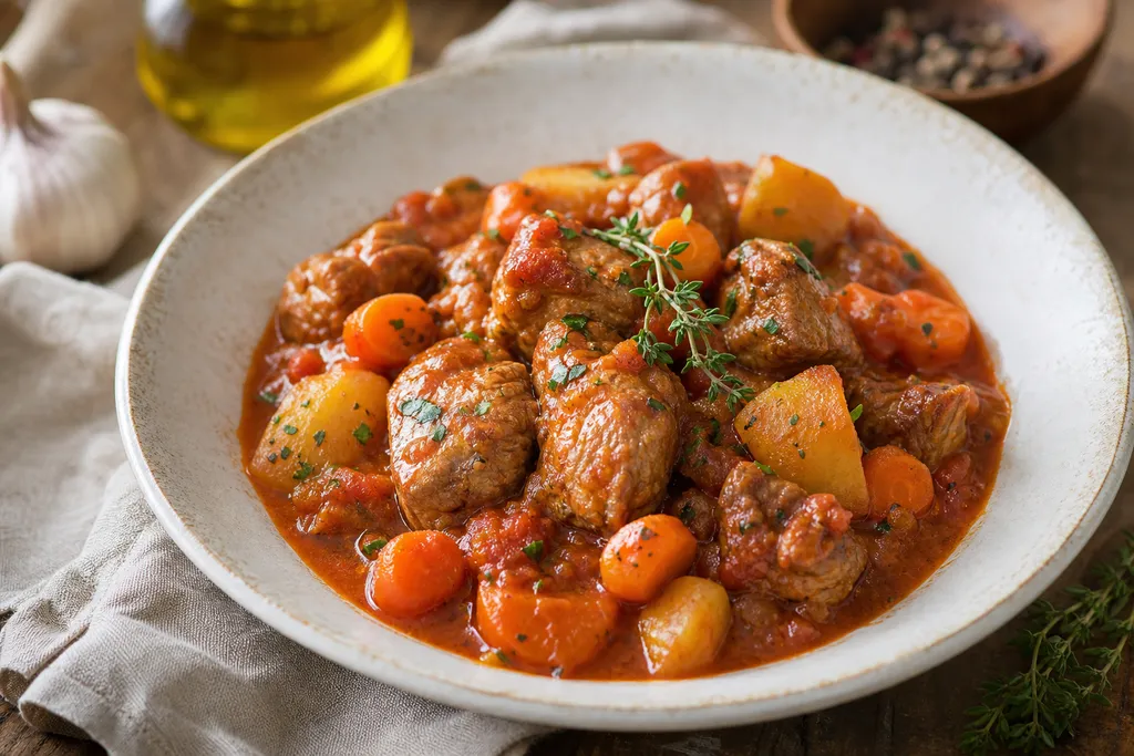 Sauté de Porc à la Tomate