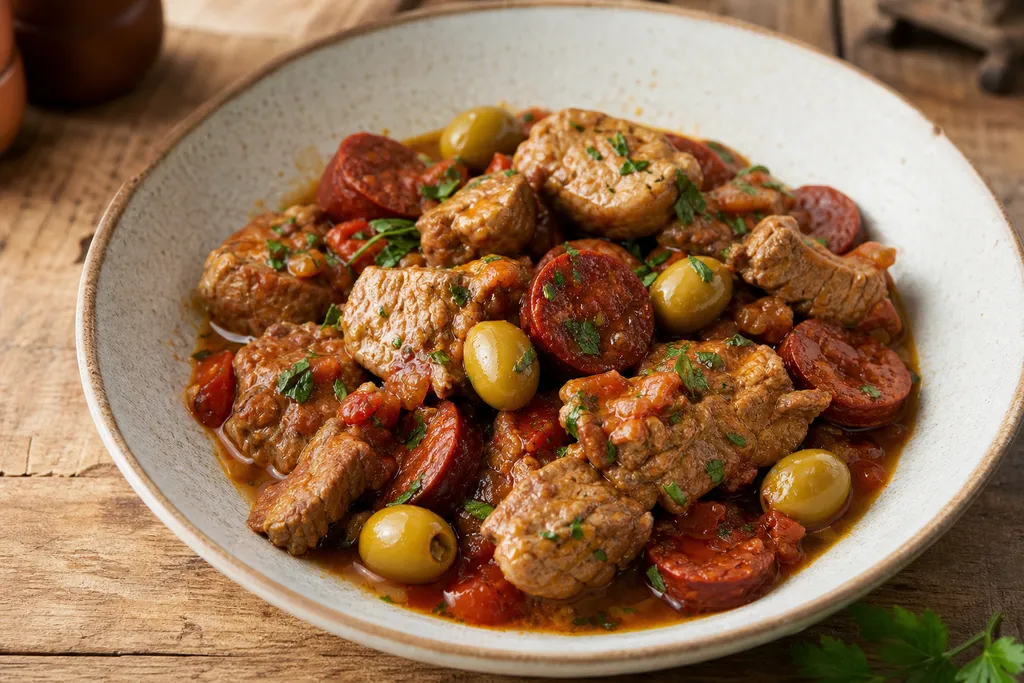 Sauté de Veau au Chorizo