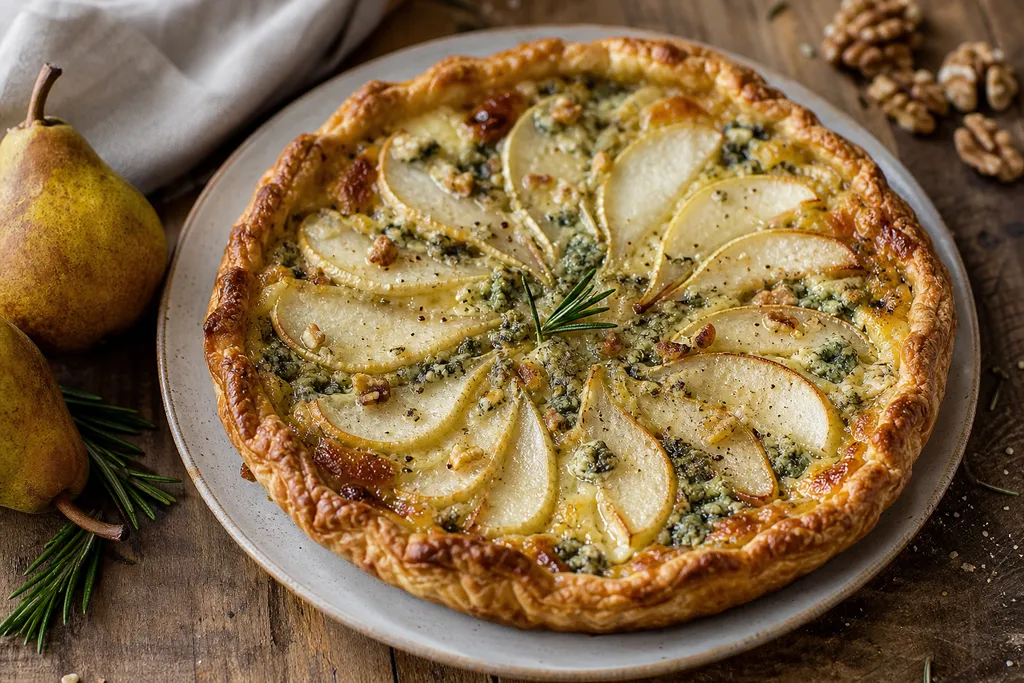 Tarte au Roquefort et aux Poires