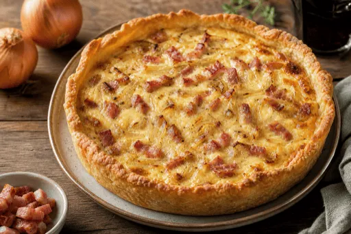 Tarte aux Oignons et aux Lardons