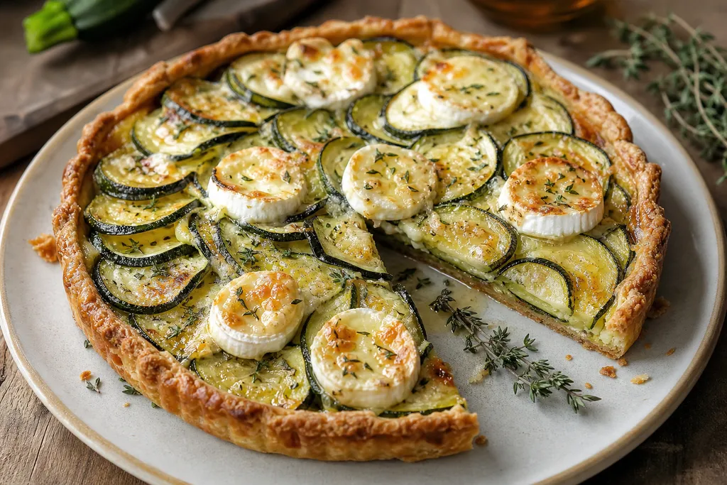 Tarte Courgette Chèvre Miel