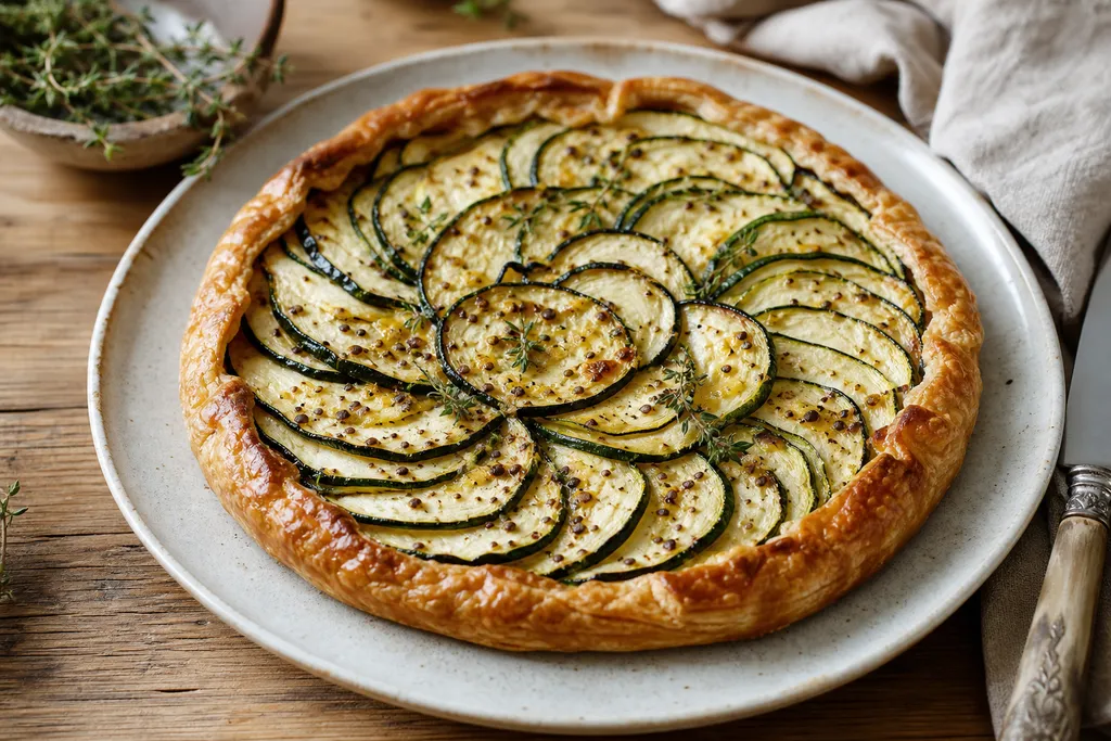 Tarte Courgette Moutarde