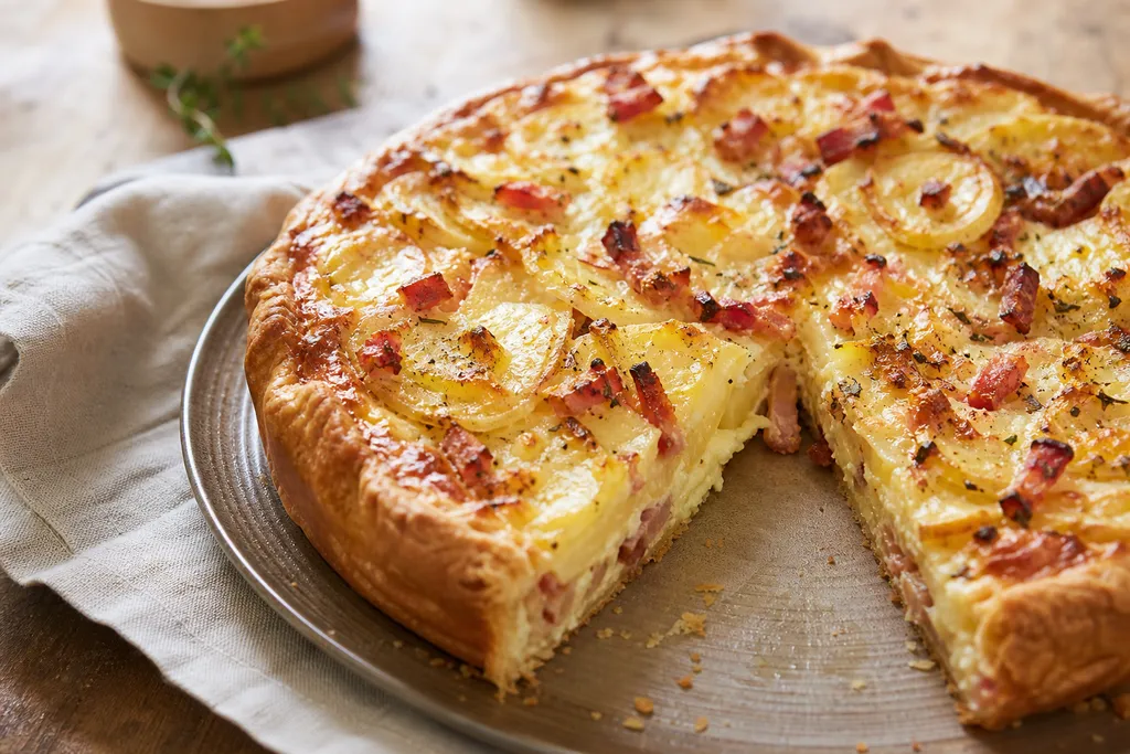 Tarte aux Pommes de Terre et Lardons