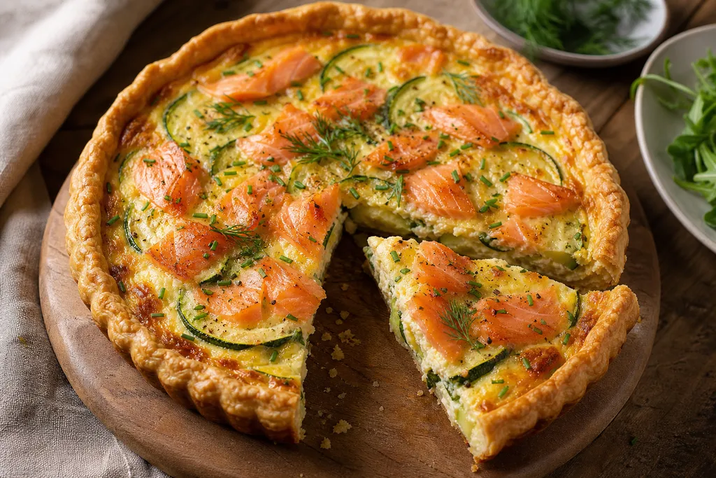 Tarte au Saumon et Courgettes