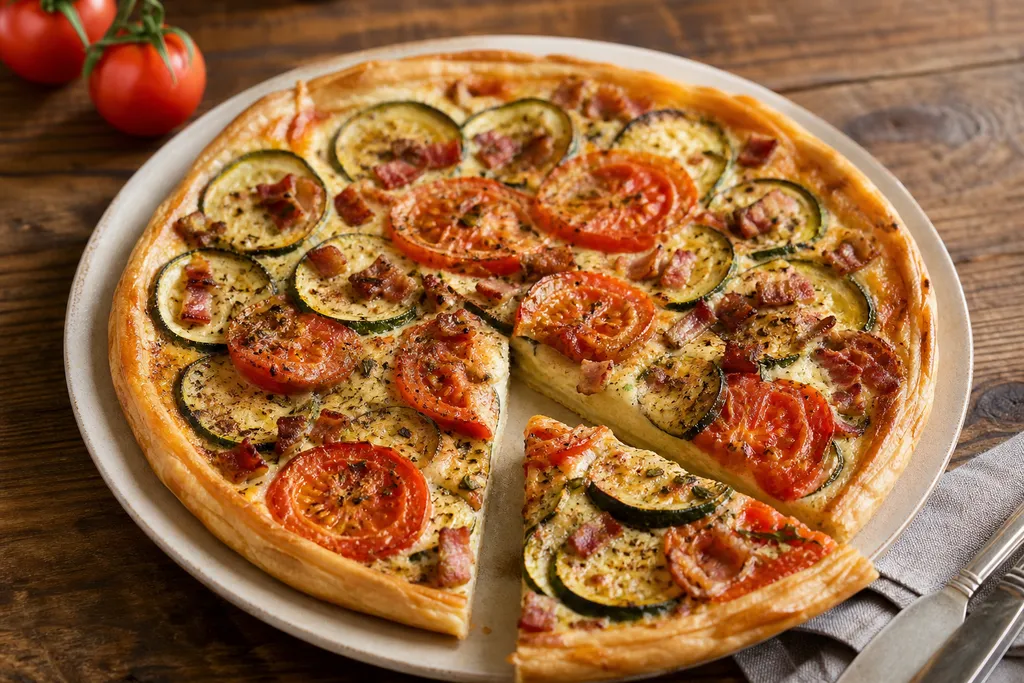 Tarte Tomate-Courgette