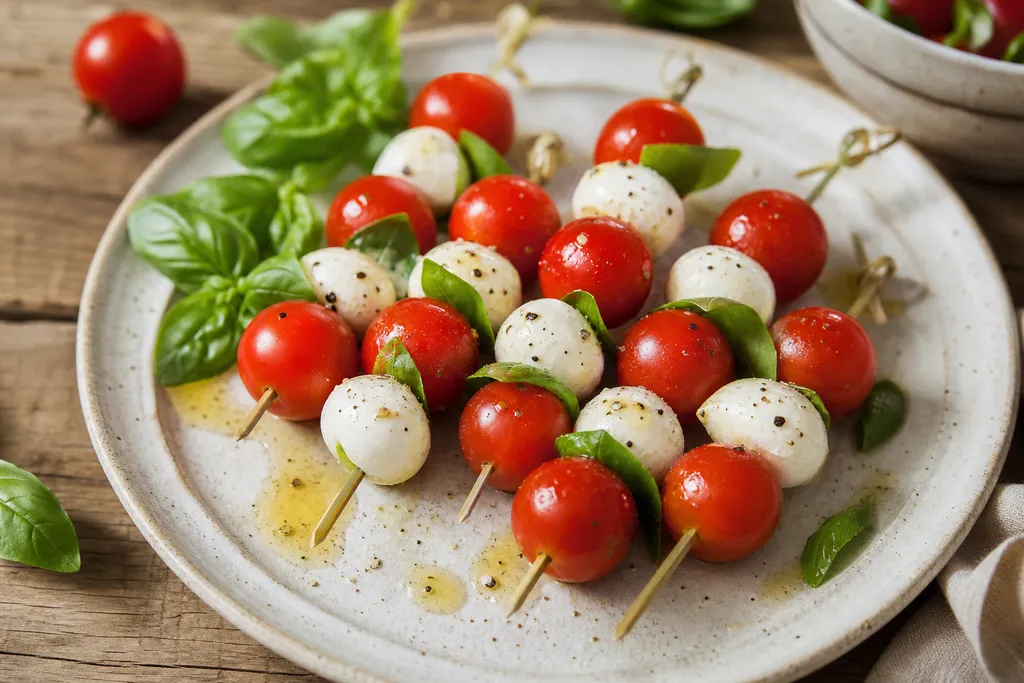 Brochettes Tomate-Mozzarella