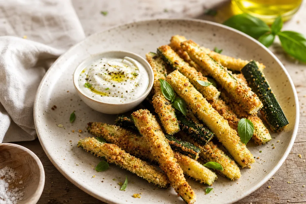 Courgettes Parmesan Chapelure au Four