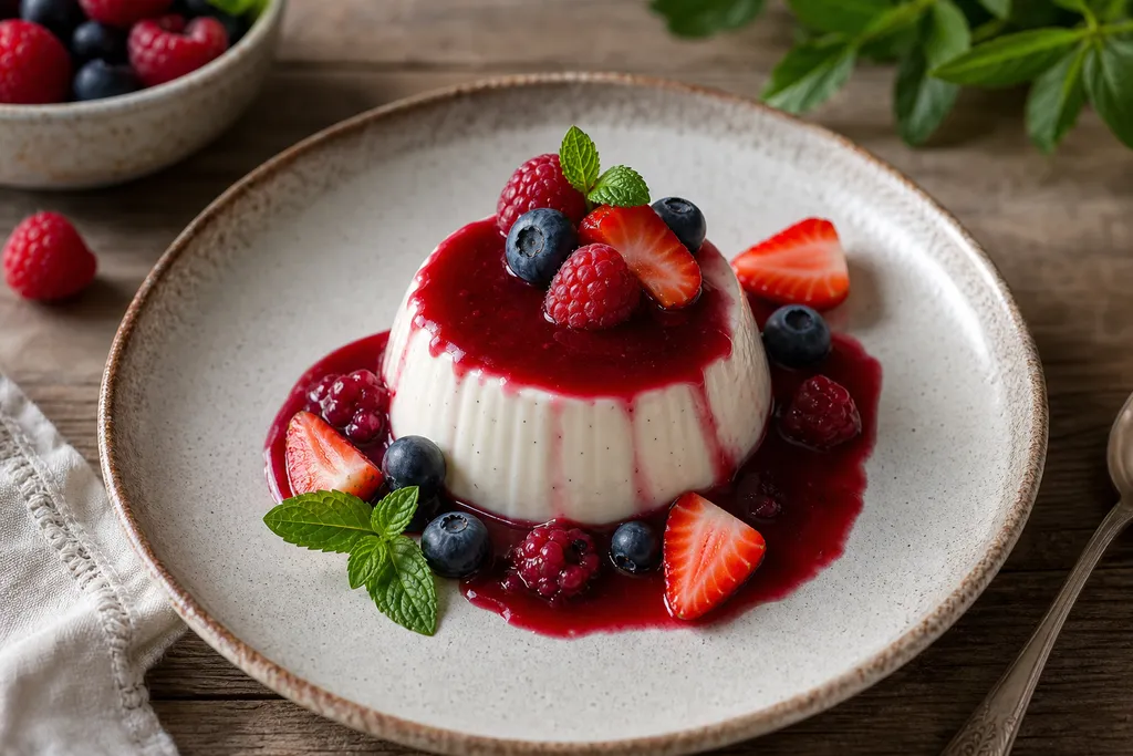 Panna Cotta aux Fruits Rouges
