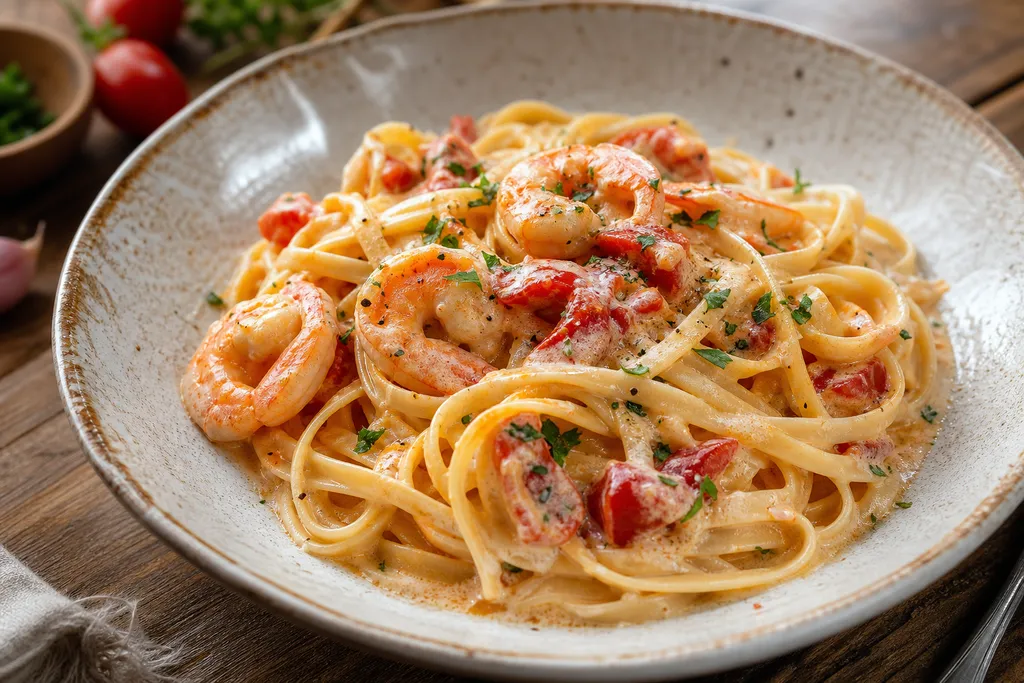 Pâtes aux Crevettes