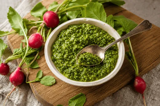 Pesto de Fanes de Radis