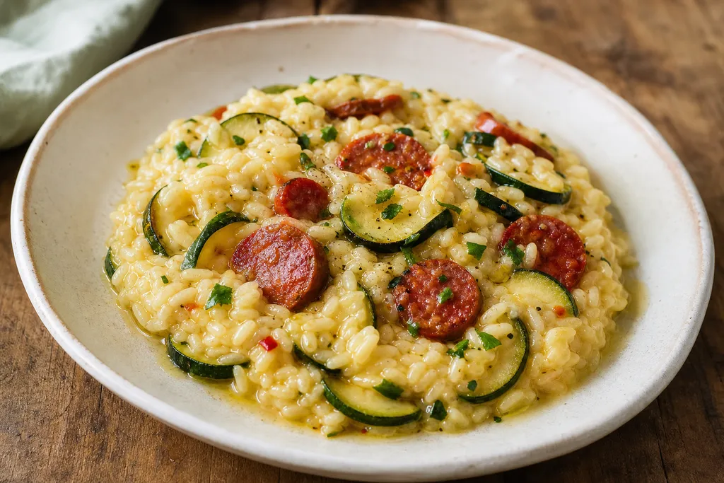 Risotto Courgette et Chorizo